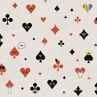 Poker Face, Red pattern image