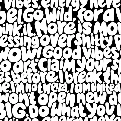 Blah blah blah, White pattern image