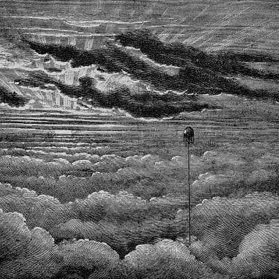 Balloon in the Sky, Graphite pattern image