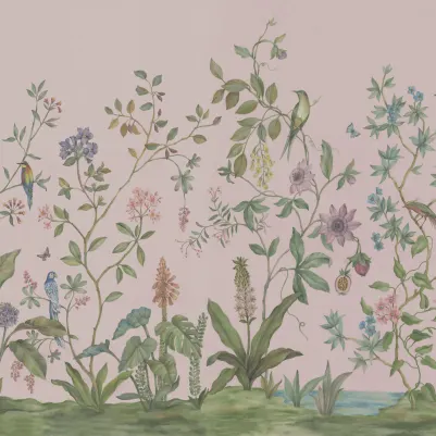 Chinoiserie,	Pink pattern image