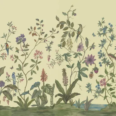 Chinoiserie,	Yellow pattern image