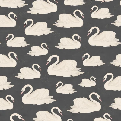 Whooper Swan, Black pattern image