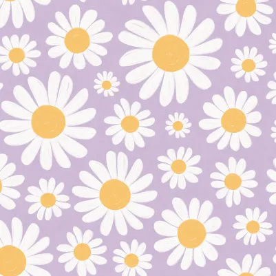 Dashing Daisies, Lilac pattern image