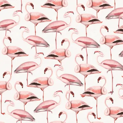 Flamingos, Soft Pink pattern image