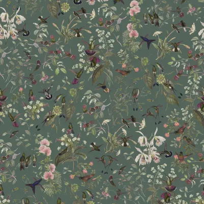 Hummingbird, Lush pattern image