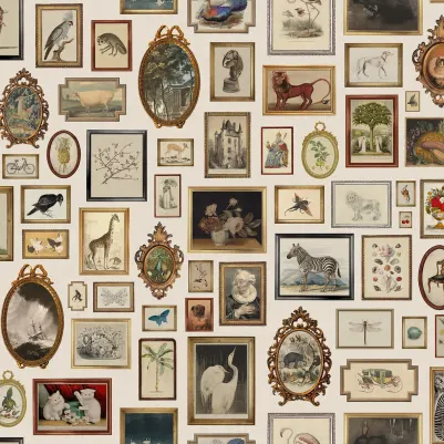 Vintage Frames, Beige pattern image