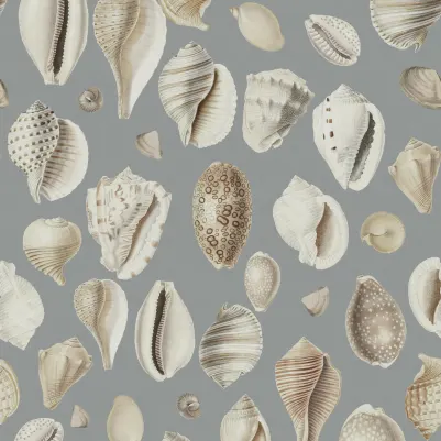 Ocean Shells, Blue pattern image