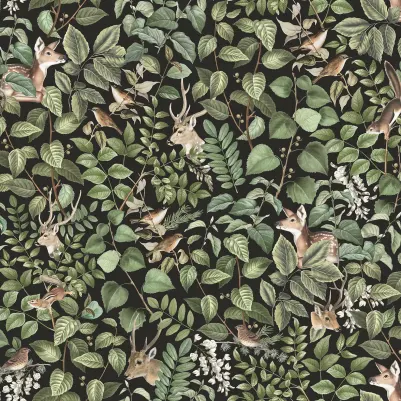 Forest Animals, Dark pattern image