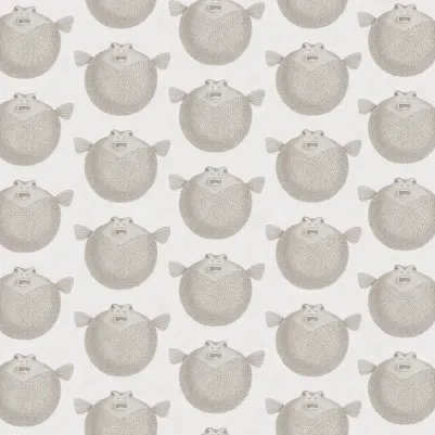 Puffer Fish, White pattern image