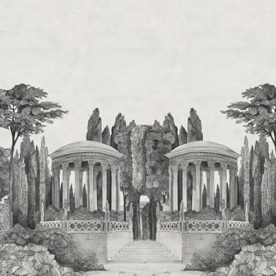 Chatsworth Park Mirrored, Graphite pattern image