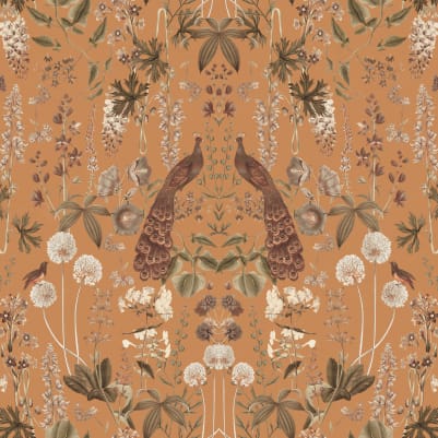 Peacock Garden, Ocher pattern image