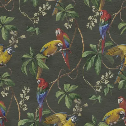 Parrots, Green pattern image