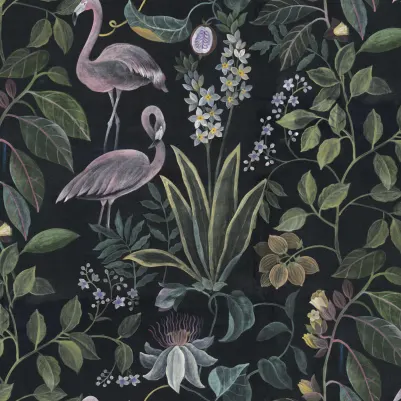 Flamingo Paradise, Midnight pattern image