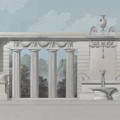 Garden Palace, Vintage pattern image