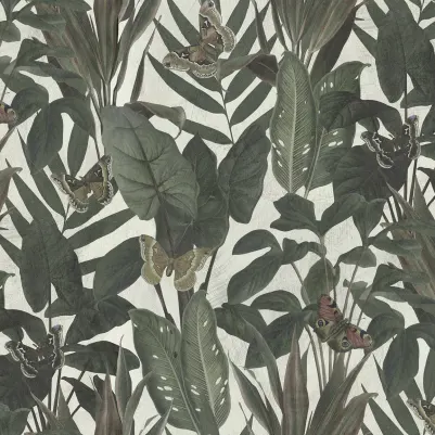 Mischievous Butterflies, Green pattern image