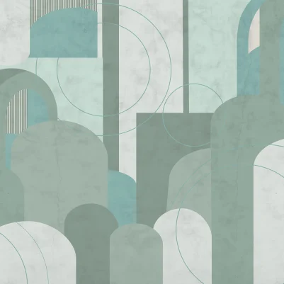 Lovely Arches, Green pattern image