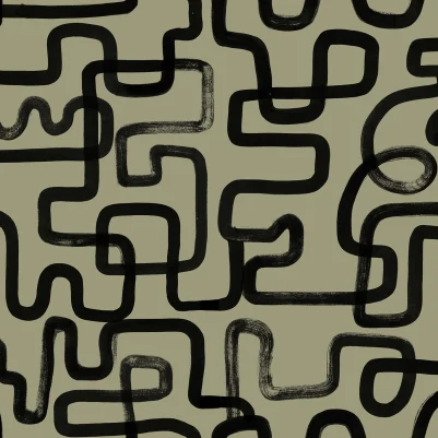 Artzy Lines, Olive Green pattern image