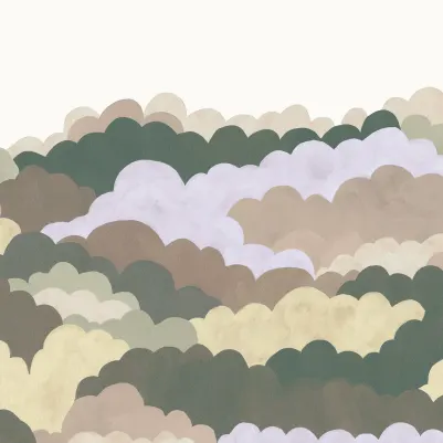 Fun Clouds, Green pattern image