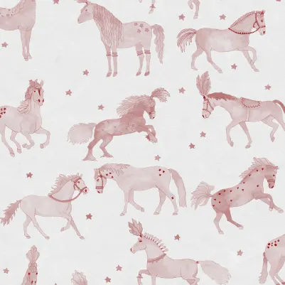 Circus Horses, Pink pattern image