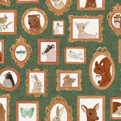 Pet Frames, Dark Green pattern image