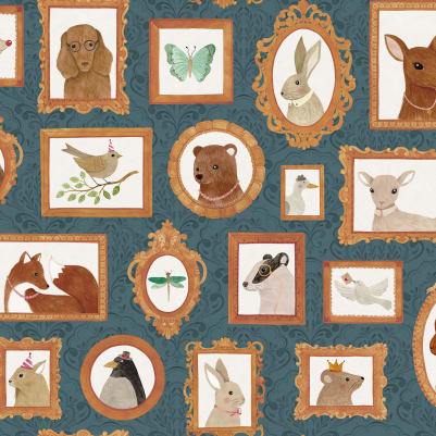 Pet Frames, Dark Blue pattern image