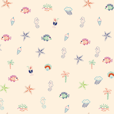 Summer Lo-Fi, Beige pattern image