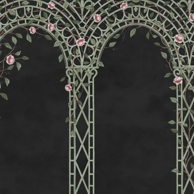 Poetic Trellis, Black pattern image