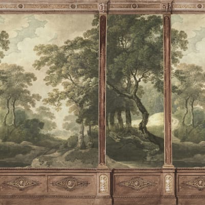 Woodland Panels, Green pattern image