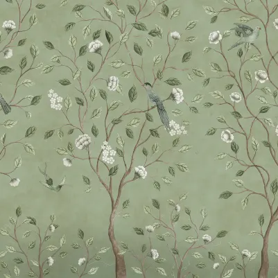 Chinoiserie Dream, Green pattern image