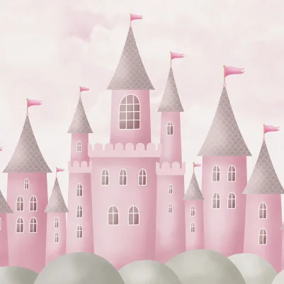 Castle Village, Pink pattern image