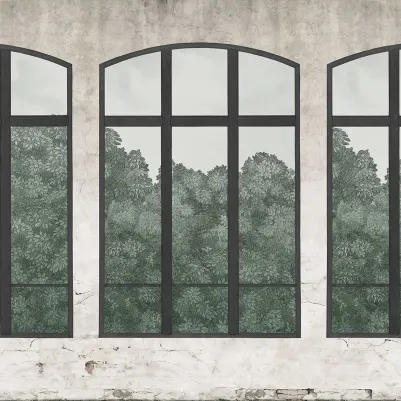 Vintage Windows, Soft Green pattern image