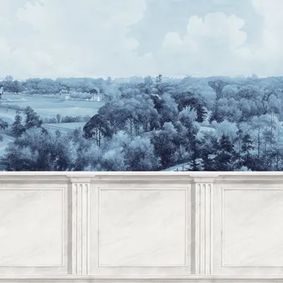 Panorama Views, Vintage Blue pattern image