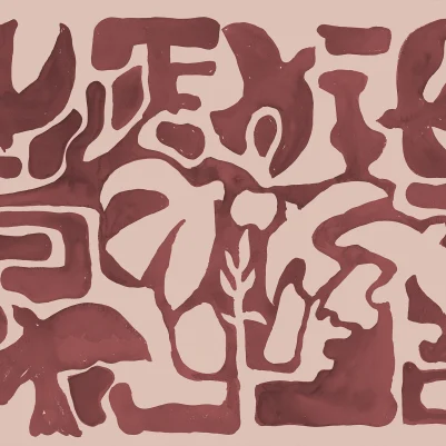Harmony Forms, Red & Pink pattern image