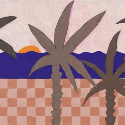 Palm Horizon, Sunset pattern image