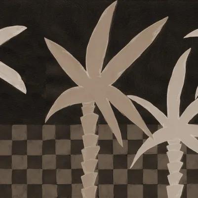 Palm Horizon, Dark Brown pattern image