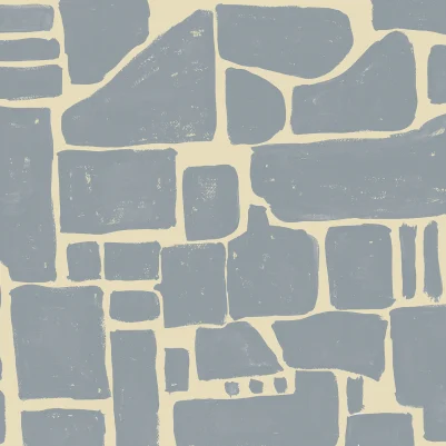 Block Print, Blue & Yellow pattern image