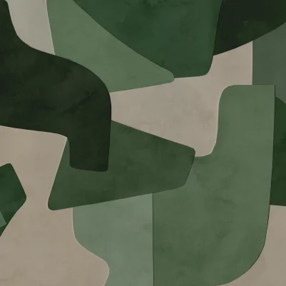 Serene Layers, Green pattern image
