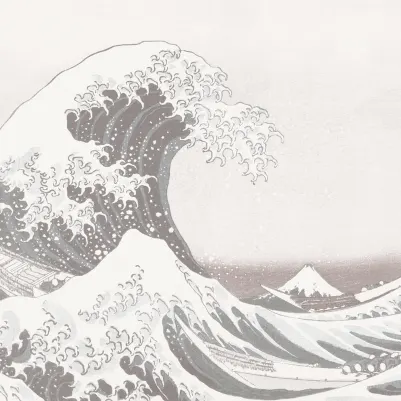 Under the Wave off Kanagawa, White pattern image