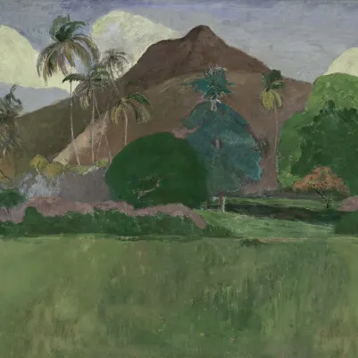 Tahitian Landscape, Green pattern image