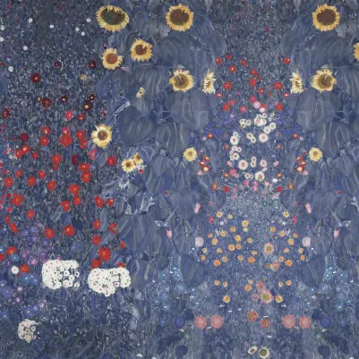 Farm Garden, Blue pattern image