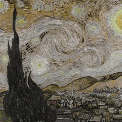 Starry Night, Brown pattern image