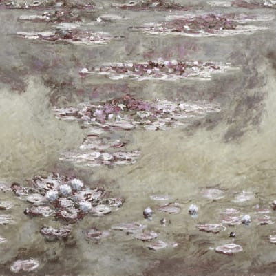 Water Lilies Monet, Beige pattern image