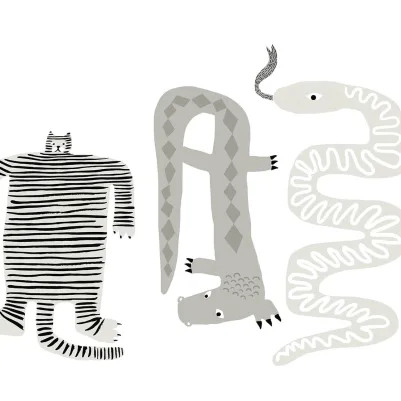 Funky Friends, Gray pattern image