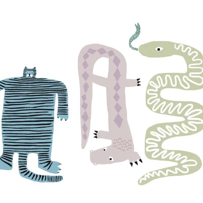 Funky Friends, Pastel pattern image