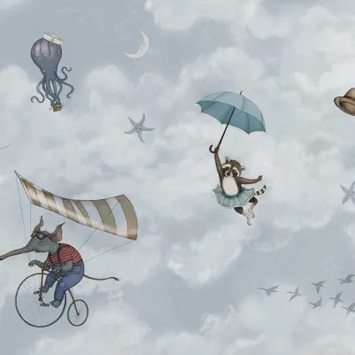 In the Clouds, Light Blue pattern image