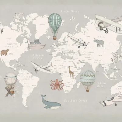Playful World, Light Gray pattern image