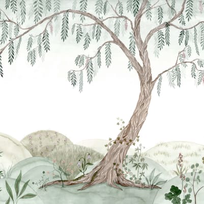 Dreamy Tree, Light Green pattern image