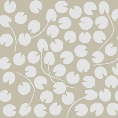 Water Lilies, Beige pattern image