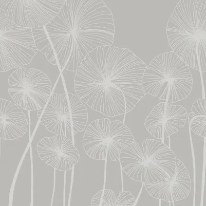 Waterlily Forest, Beige pattern image