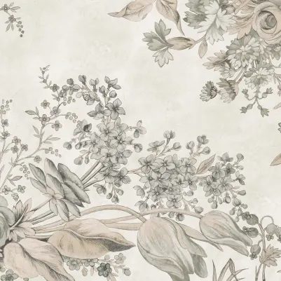 Bold Floral, Beige pattern image
